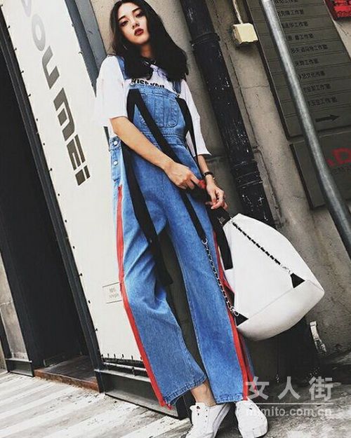 俏皮不过背带裤，本季最in少女范搭配
