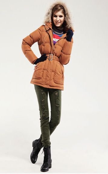 2012潮流 冬季羽绒服潮流搭屋顶秧田工装