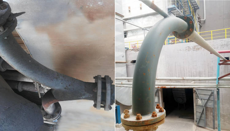 J9集团牌耐磨陶瓷输灰管路的成功案例