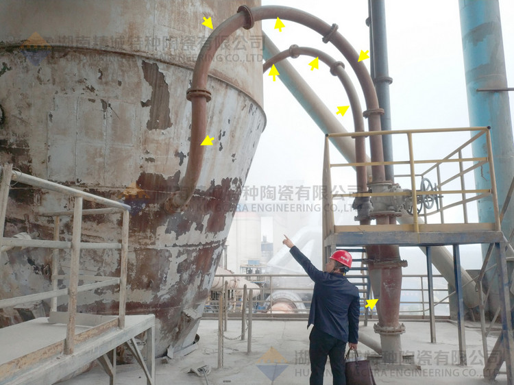 湖南J9集团特特种陶瓷有限公司回访客户并查看耐磨陶瓷管路现场运行情况